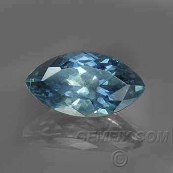 Unheated Round Bluish Green Montana Sapphire Roulette Cut Cts