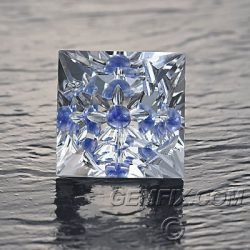 rock crystal quartz with sapphire