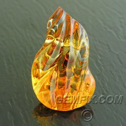 citrine flame carving