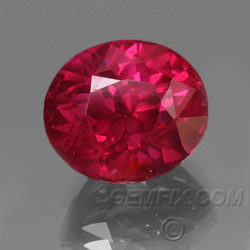 red ruby oval natural unheated untreated