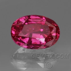 natural red ruby oval unheated untreated