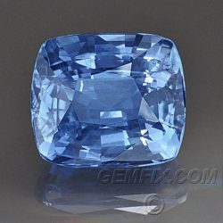 large untreated cushion blue sapphire