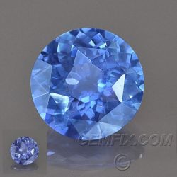 color change unheated round Blue Sapphire