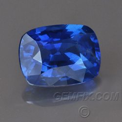 cushion Blue Sapphire dark royal blue