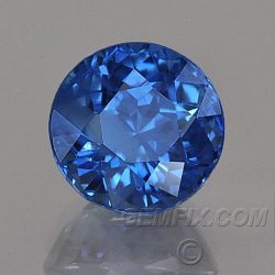 round Blue Sapphire certified
