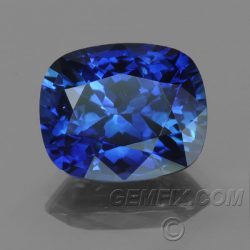 cushion royal blue sapphire
