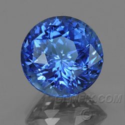 round royal blue sapphire certified