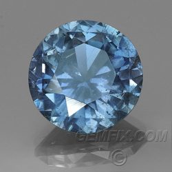 untreated round blue sapphire