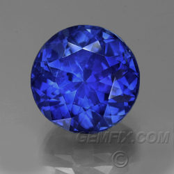 round royal blue sapphire
