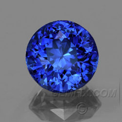 royal blue round sapphire natural