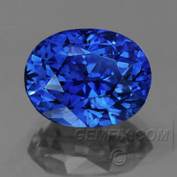 Royal blue oval sapphire natural