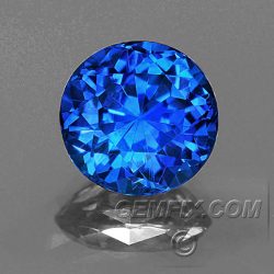 round sapphire royal blue
