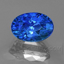 intense blue sapphire oval