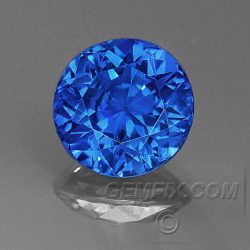 natural round blue sapphire