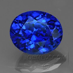 Royal blue sapphire oval