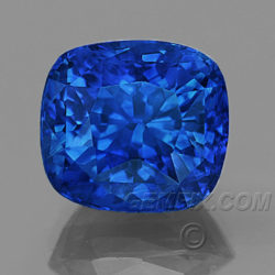 Cushion Natural Royal Blue Sapphire