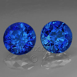 Royal Blue Sapphire Round Pair