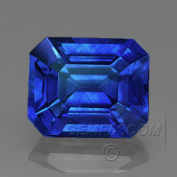 Emerald Cut Royal Blue Sapphire
