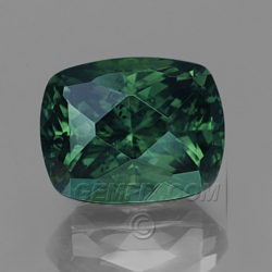 Untreated Green Sapphire Cushion