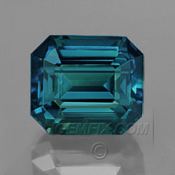Emerald Cut Sapphire Teal Blue Green