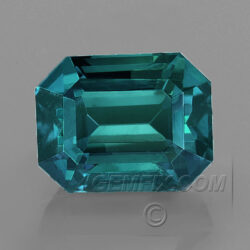 Teal Natural Sapphire Emerald Cut