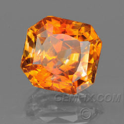 orange red Montana Sapphire radiant square