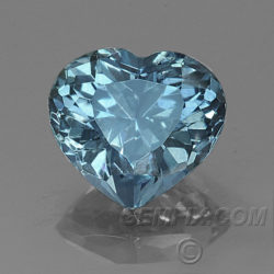 Montana sapphire blue heart shape