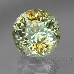 round Montana Sapphire yellow green