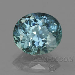 oval blue green Montana Sapphire