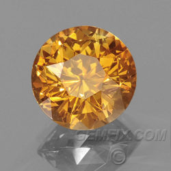 yellow orange Montana Sapphire round