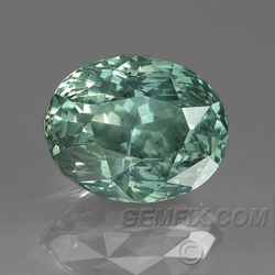 green oval unheated Montana Sapphire