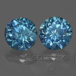 Montana Sapphire Blue round pair