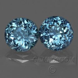 Blue Montana Sapphire round pair