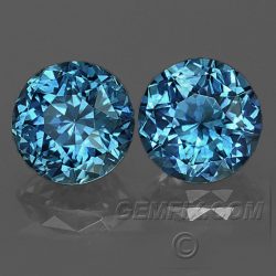 Blue Pair of Montana Sapphires Round
