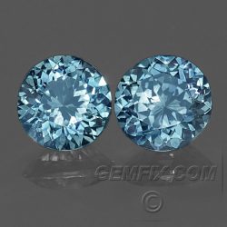 Aqua Blue Montana Sapphires round Pair