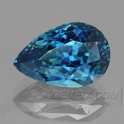 pear shape blue Montana Sapphire
