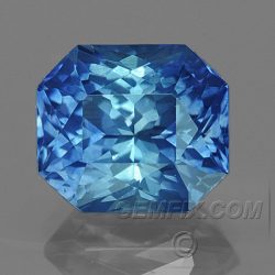 Montana Sapphire blue radiant rectangle
