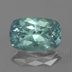 unheated Montana Sapphire cushion teal