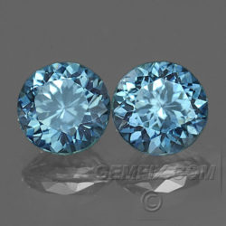 round blue pair Montana Sapphire