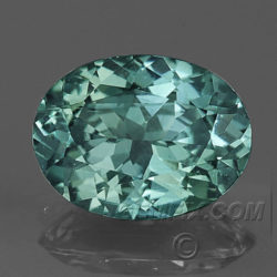 blue green oval Montana Sapphire teal