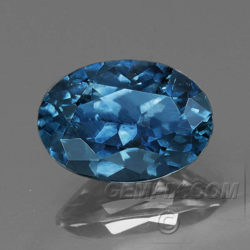 oval Montana Sapphire royal blue