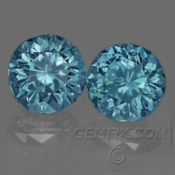Round Matched Pair Montana Sapphires