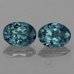 Teal Oval Pair Montana Sapphires