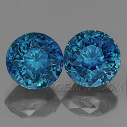 Round Pair Blue Montana Sapphires