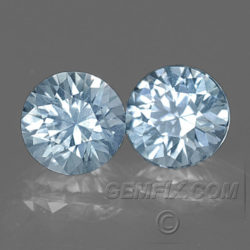 Aqua Blue Montana Sapphire Round Pair