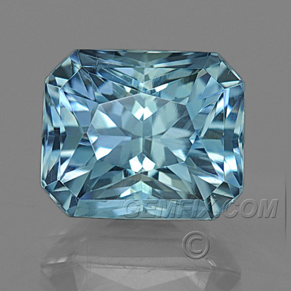 Aqua Blue Montana Sapphire Radiant Cut Rectangle 110cts 12 2208