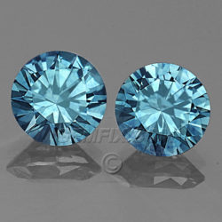 Round Pair Montana Sapphire Blue Aqua