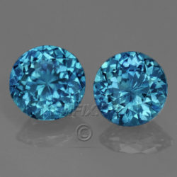 Round Pair of Blue Montana Sapphires
