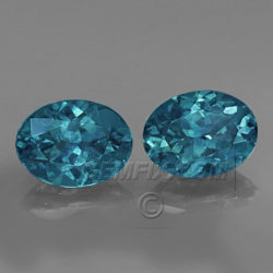 Teal Oval Pair Montana Sapphire Blue Green