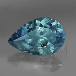 Blue Green Montana Sapphire Pear Drop